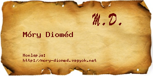 Móry Dioméd névjegykártya